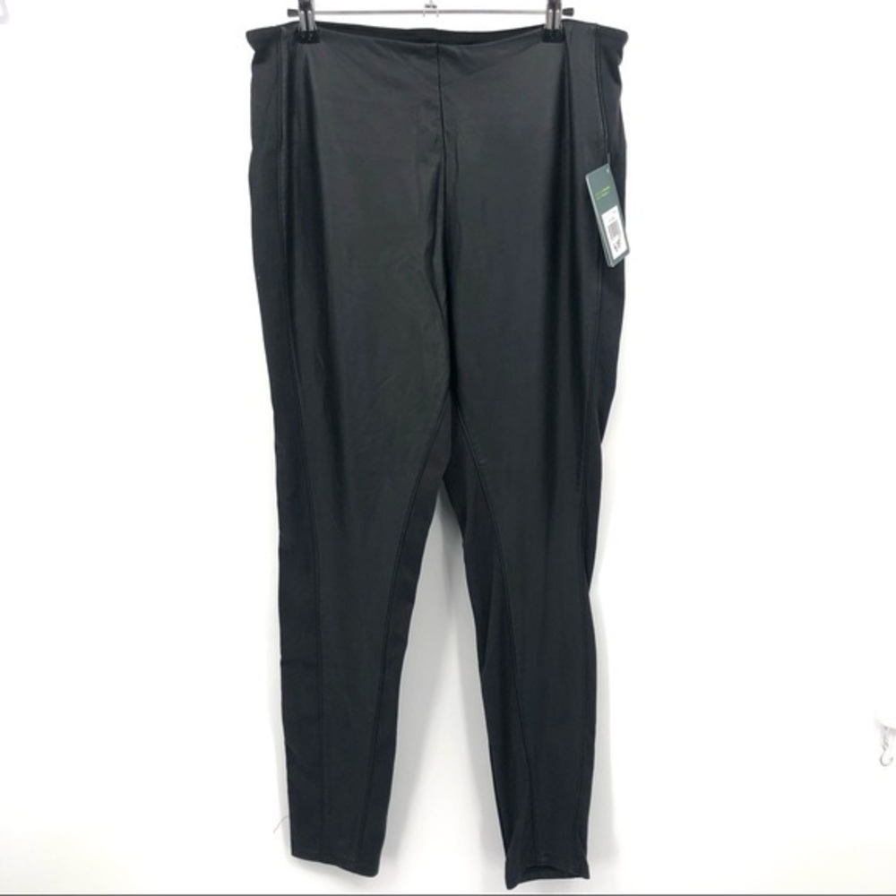 LYSSE’ Women’s Size 1X High Waist Black Vegan Leather Leggings
